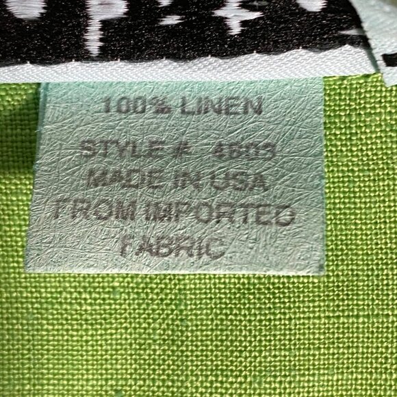 Habitat Button-Front Green Linen tunic Jacket top L USA Lightweight 3/4 Sleeve - Picture 4 of 8